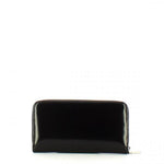 Portafoglio Metallic Soft Shiny Zip Around Noir 