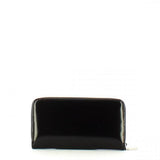 Portafoglio Metallic Soft Shiny Zip Around Noir 