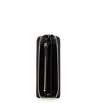 Portafoglio Metallic Soft Shiny Zip Around Noir 