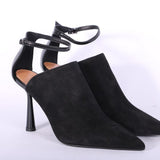 Sabot top cintino nero tacco 90 Chantal 