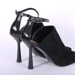 Sabot top cintino nero tacco 90 Chantal 
