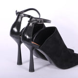 Sabot top cintino nero tacco 90 Chantal 