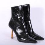 Stivaletto lucido nero tacco 90 Chantal 