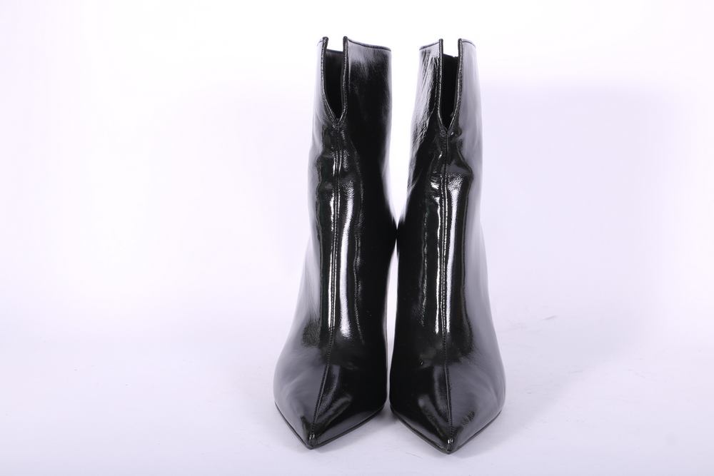 Stivaletto lucido nero tacco 90 Chantal 
