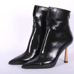 Stivaletto lucido nero tacco 90 Chantal 