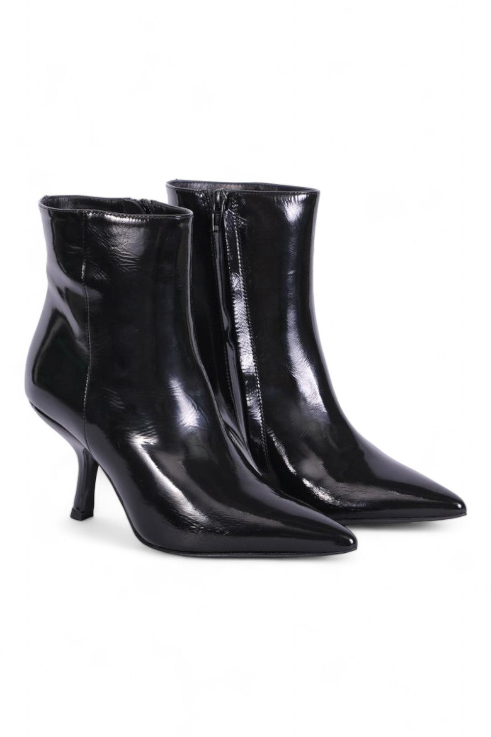 Stivaletto nero lucido tacco 70 Marc Ellis 