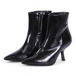 Stivaletto nero lucido tacco 70 Marc Ellis 