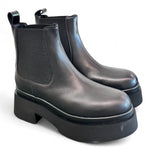 Stivaletto beatles nero con platform Albano 
