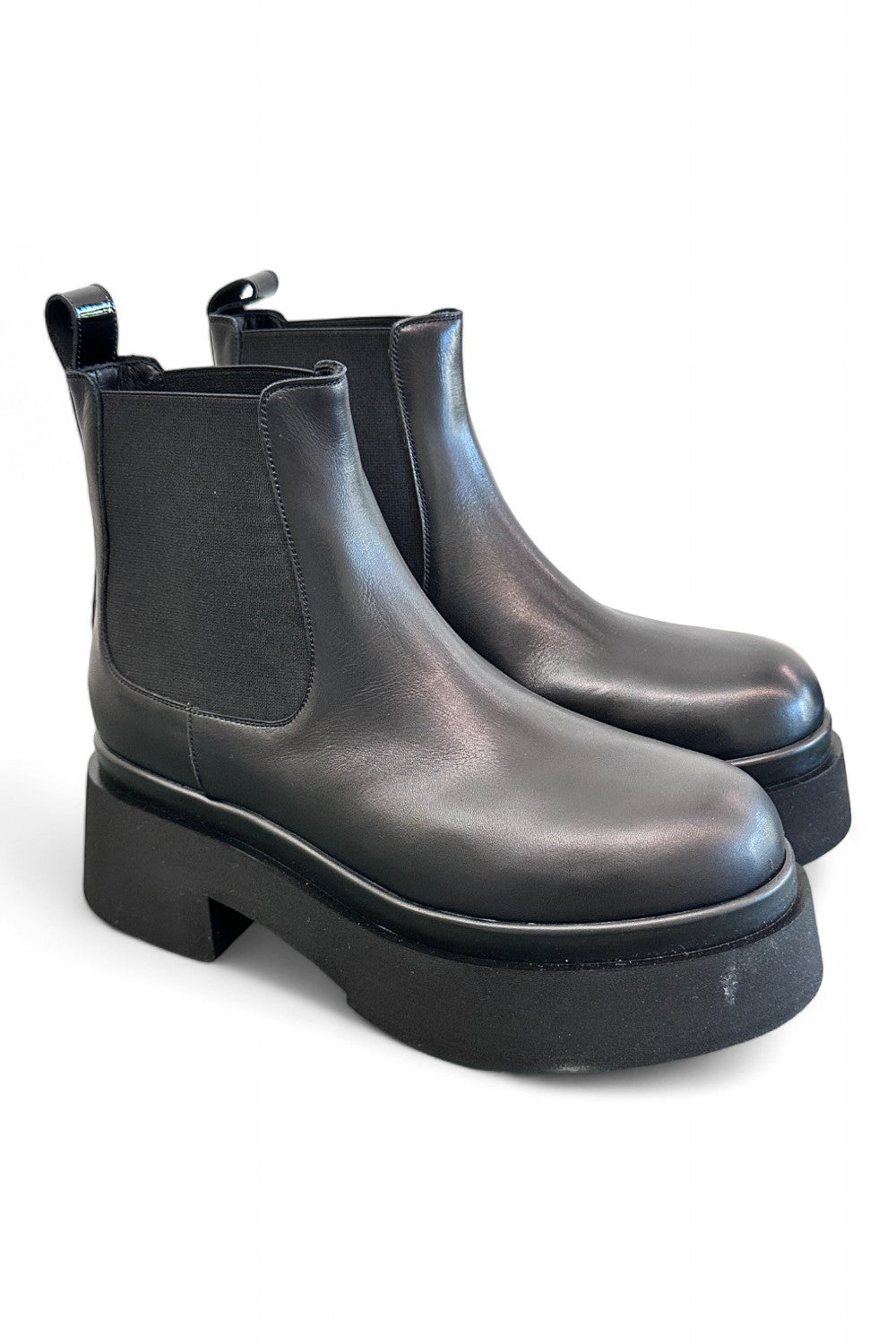 Stivaletto beatles nero con platform Albano 