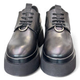 Scarpa allacciata nera con platform Albano 