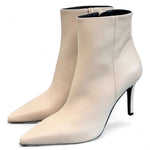 Stivaletto pelle latte tacco 90 Albano 