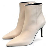 Stivaletto pelle latte tacco 90 Albano 
