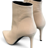 Stivaletto pelle latte tacco 90 Albano 