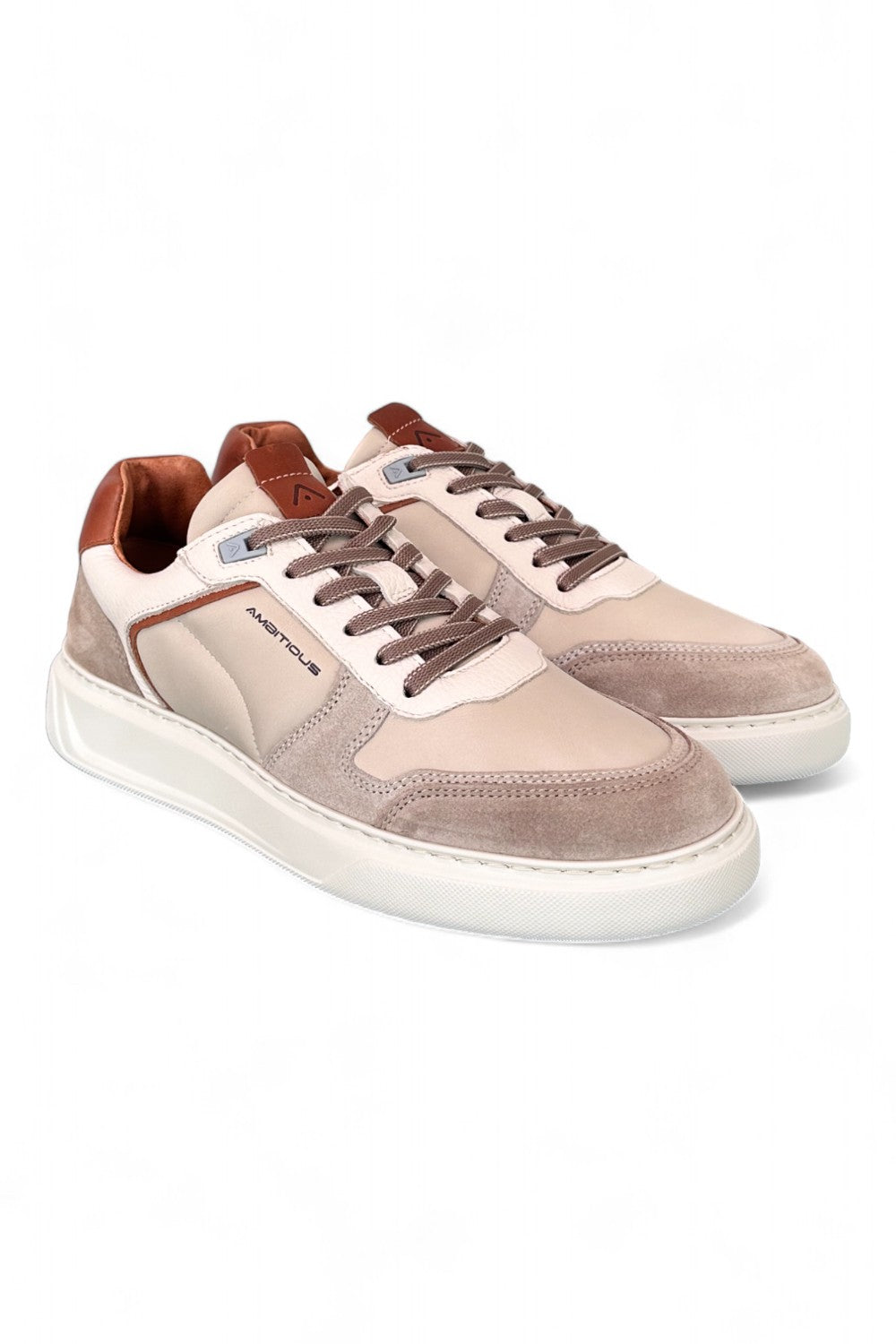 Sneaker uomo basket latte Ambitious 