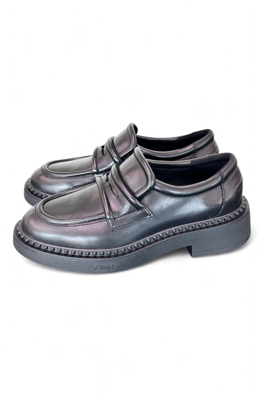 Mocassino Ash Miracle pelle nera<BR/> 