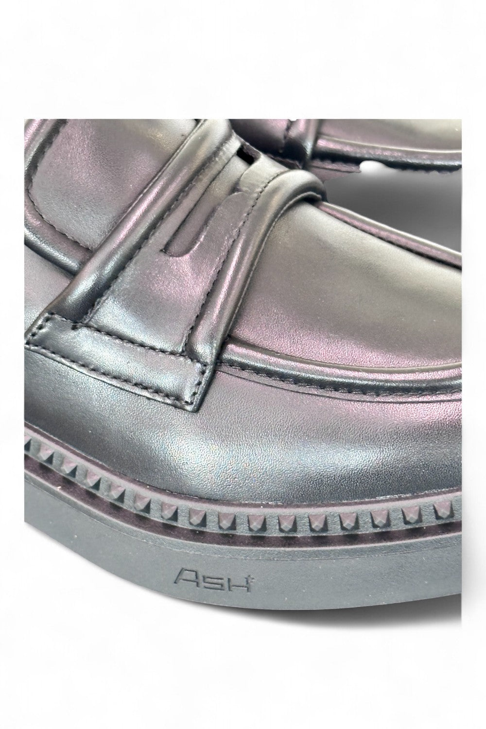 Mocassino Ash Miracle pelle nera<BR/> 