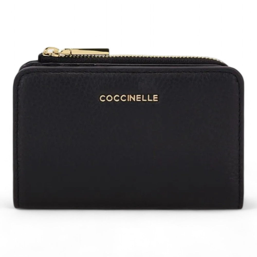 Portafogli piccolo Coccinelle metallic soft nero 