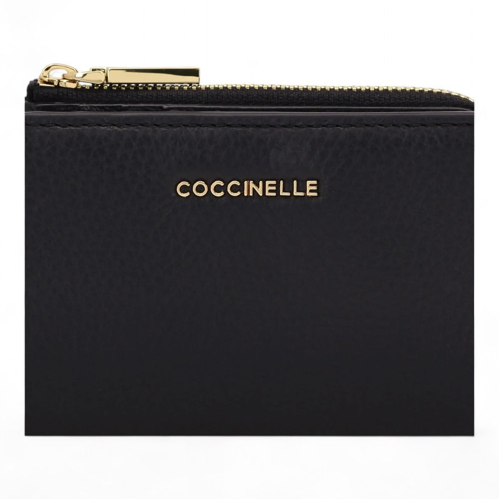 Portafogli piccolo Coccinelle metallic soft nero 