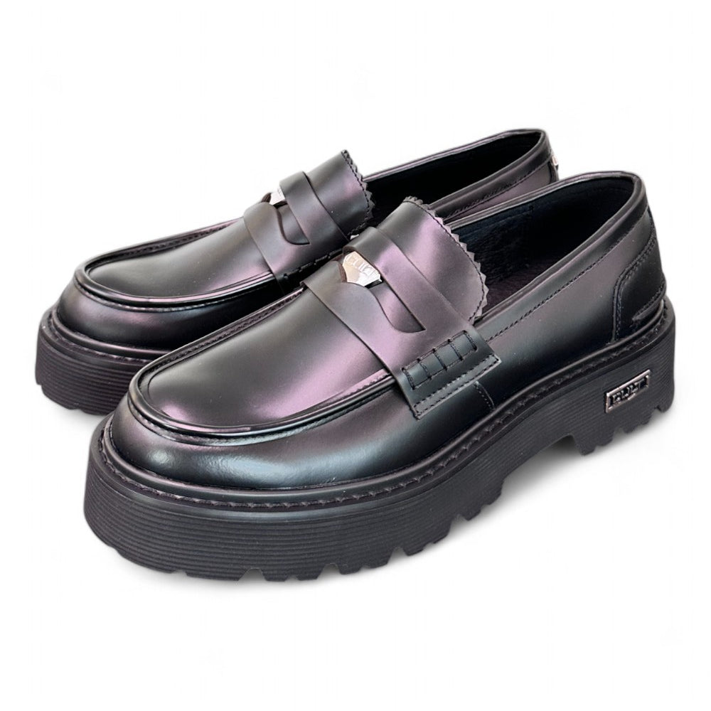 Mocassino penny gomma nero Cult 