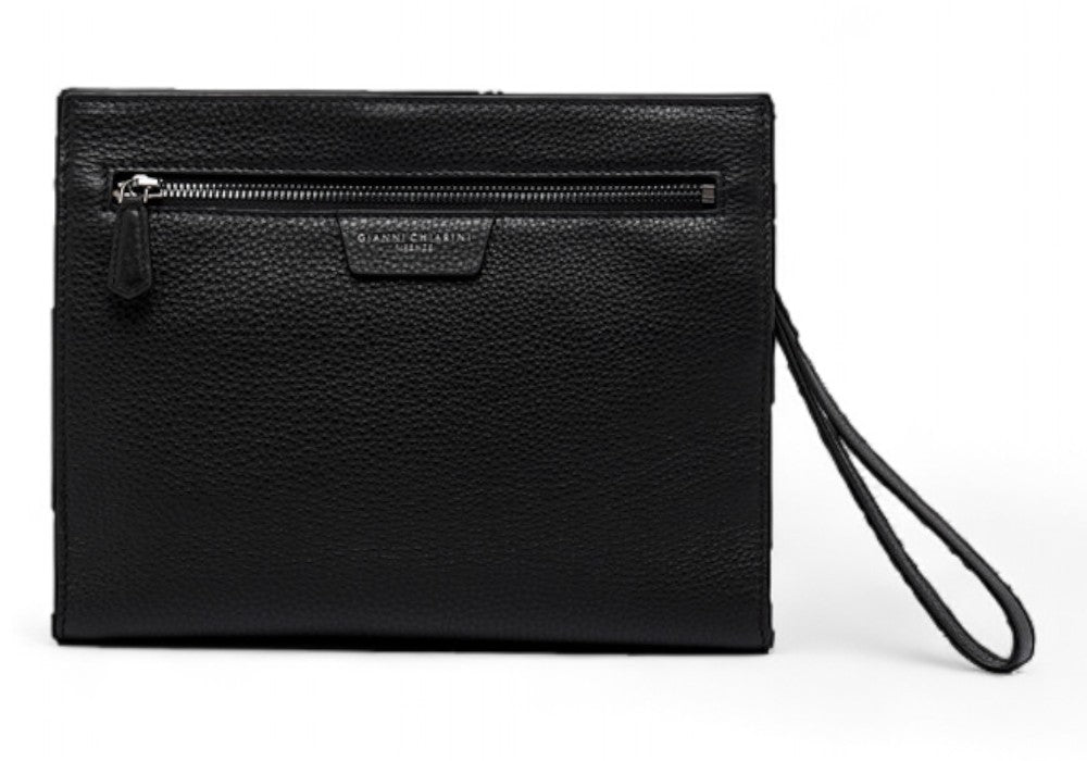 Pochette uomo donna pelle nera Gianni Chiarini 
