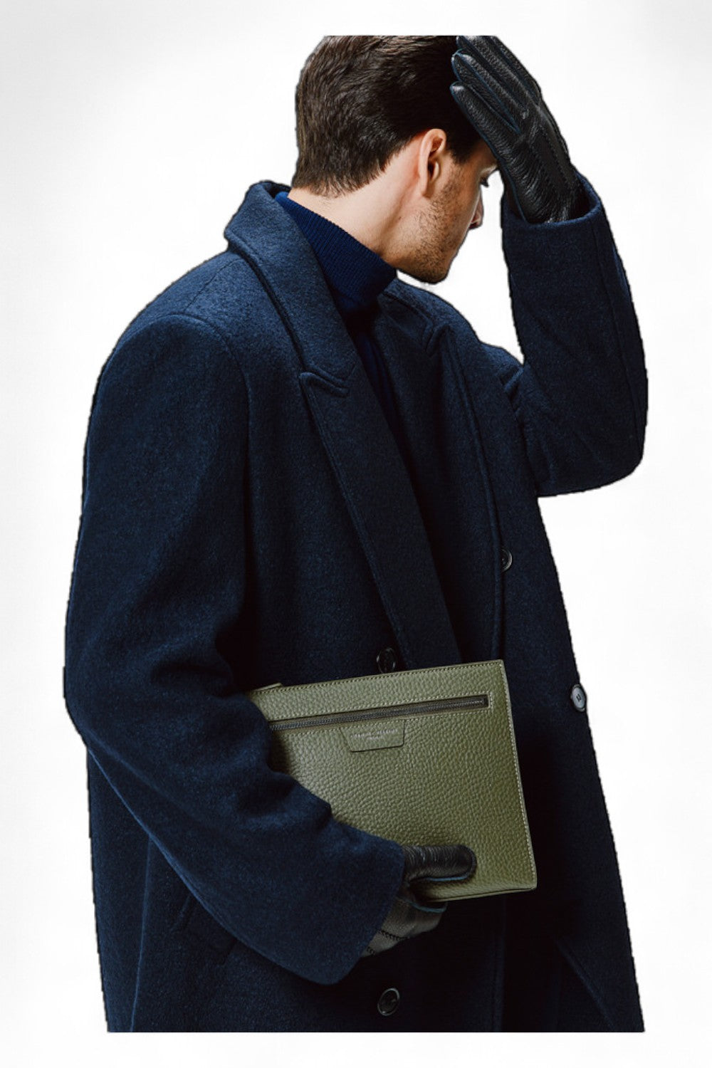 Pochette uomo donna pelle nera Gianni Chiarini 