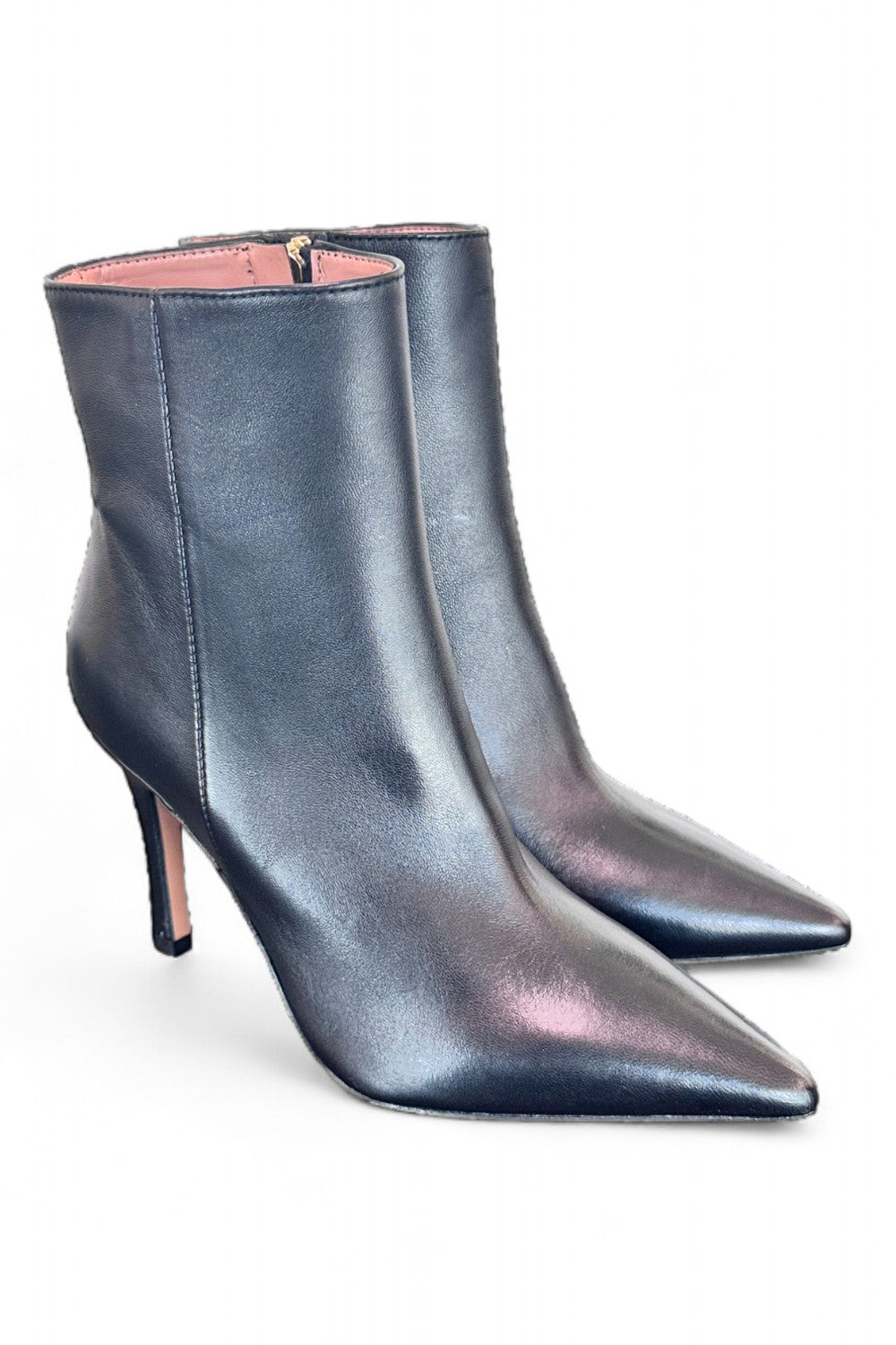 Tronchetto zip sfilato pelle nera Les Autres<BR/> 