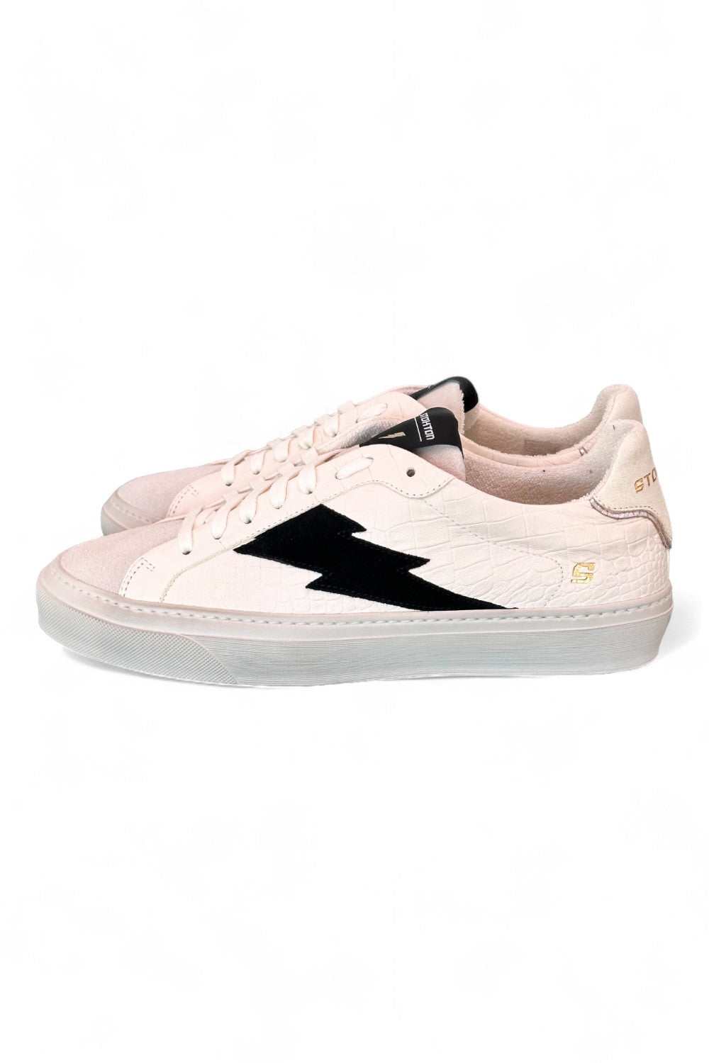 Sneaker uomo Stokton Blaze bianco ghiaccio nero 