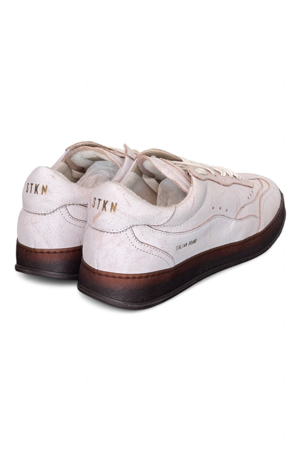 Sneaker uomo Stokton venus bianco latte vintage 