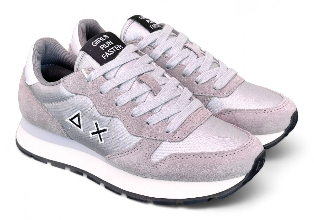 Sneaker donna Ally solid nylon argento Sun 68 