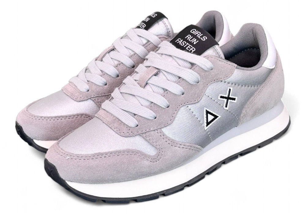 Sneaker donna Ally solid nylon argento Sun 68 