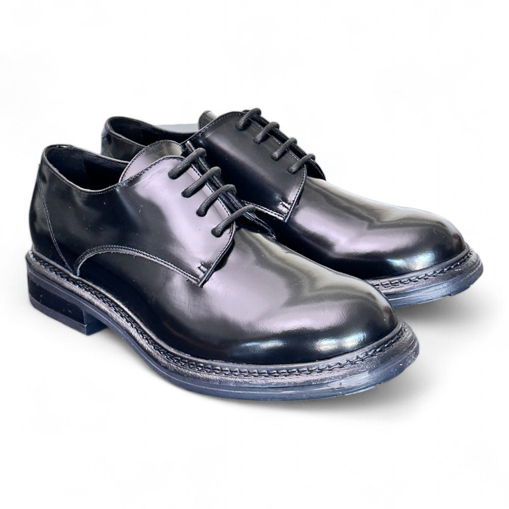 Allacciato liscio donna Uma Parker man style nero<BR/> 