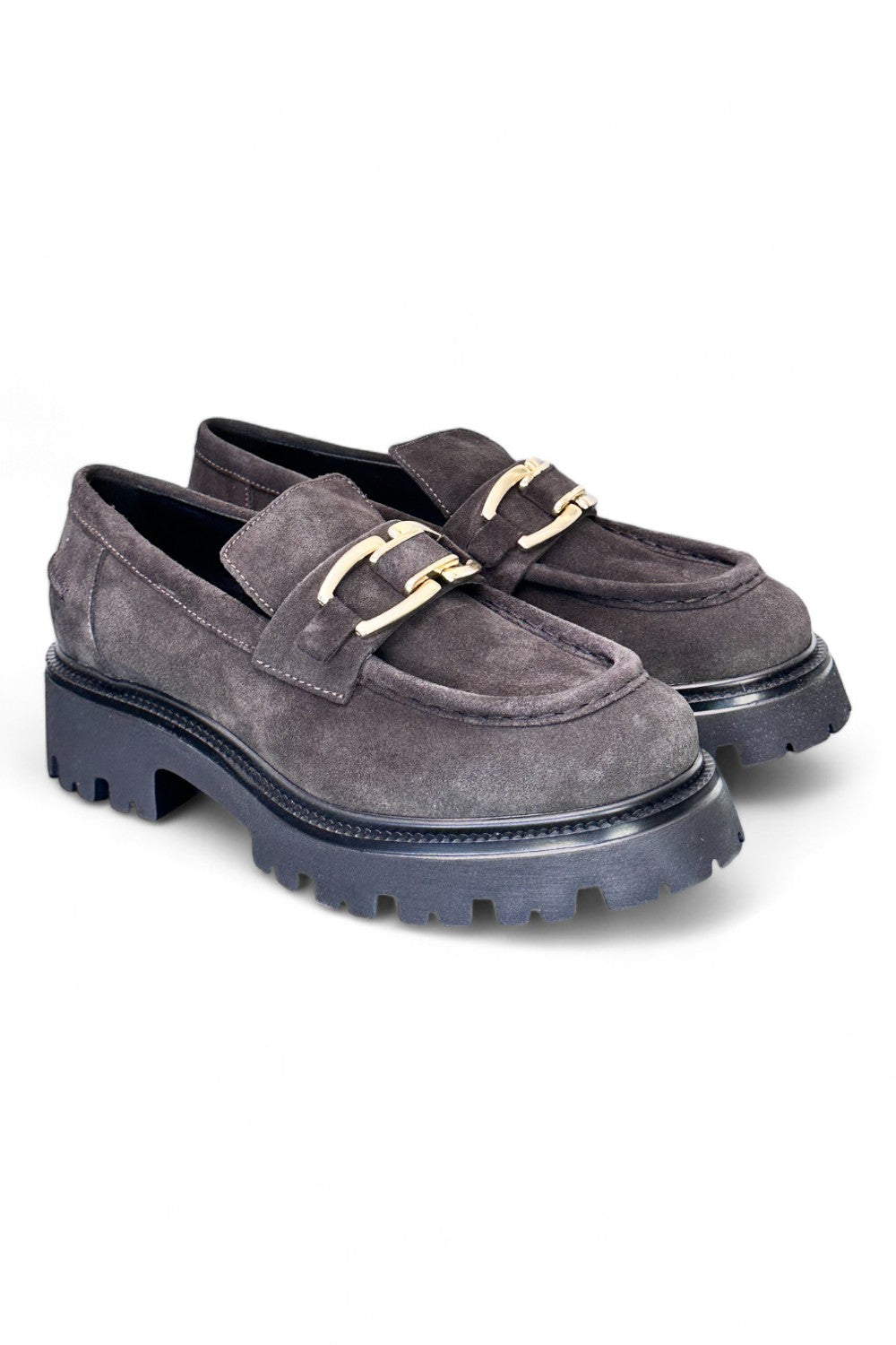 Mocassino donna Uma Parker camoscio pepe 