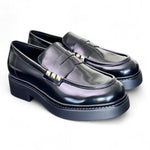 Mocassino donna Uma Parker borchiette nero 