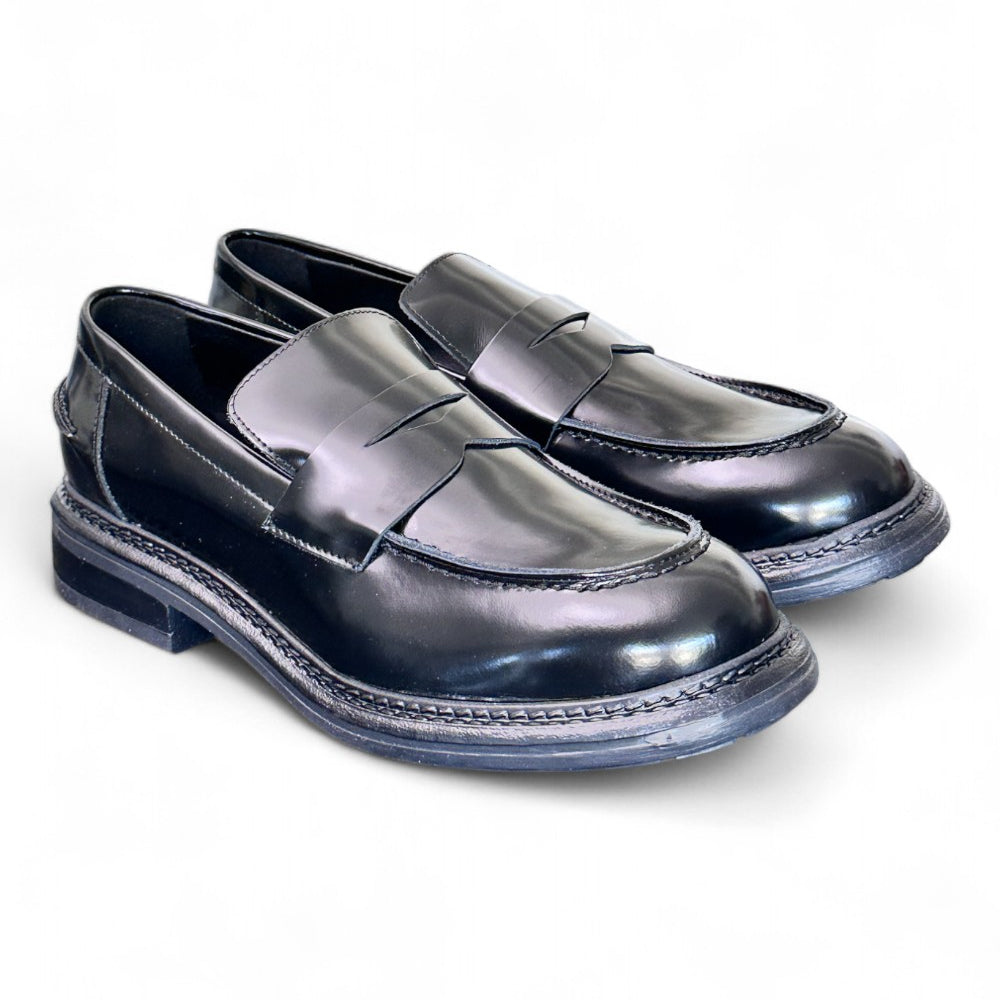 Mocassino donna Uma Parker man style nero<BR/> 