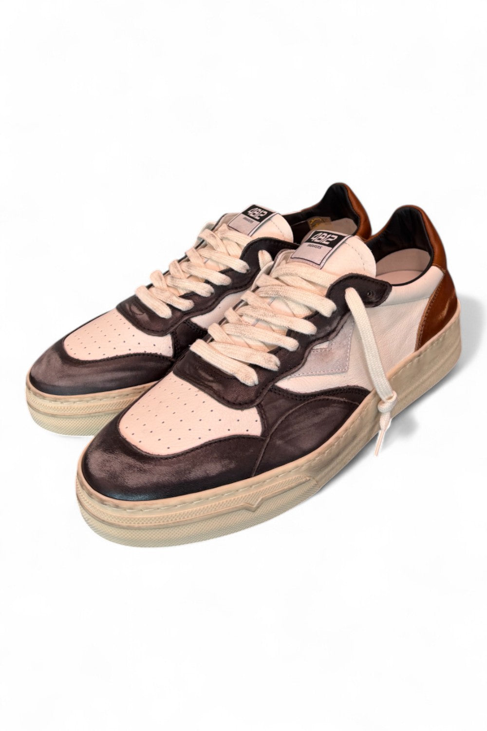 Sneaker uomo Hyper pelle bianca moro 