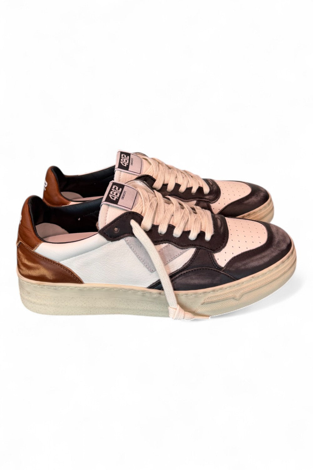 Sneaker uomo Hyper pelle bianca moro 
