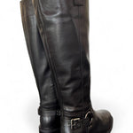 Stivale biker pelle nera Angelica 