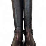 Stivale biker pelle nera Angelica 