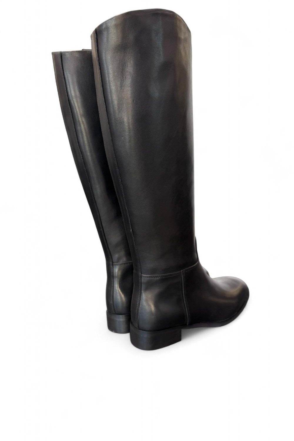 Stivale cavallerizzo tubo pelle nera Anima <BR/> 
