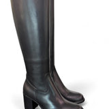 Stivale zip pelle nera tacco 60 Anima <BR/> 