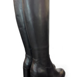 Stivale zip pelle nera tacco 60 Anima <BR/> 