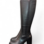 Stivale zip pelle nera tacco 60 Anima <BR/> 