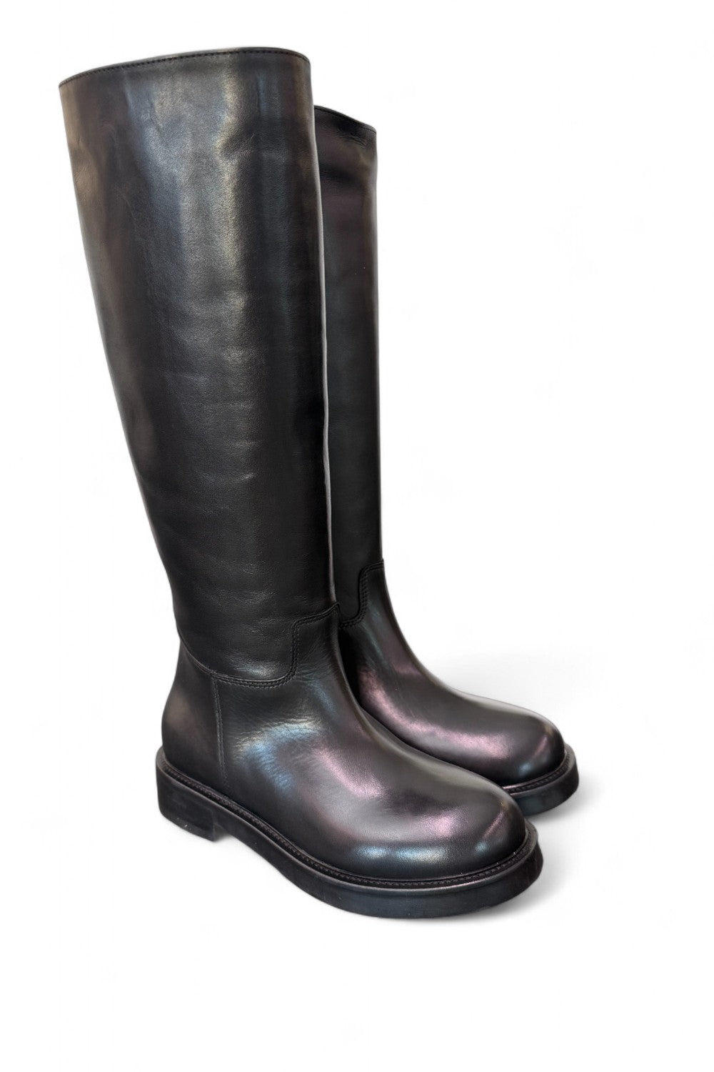 Stivale pompiere pelle nera Anima <BR/> 
