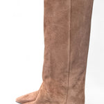 Stivale arricciato a tubo suede beige Anima <BR/> 