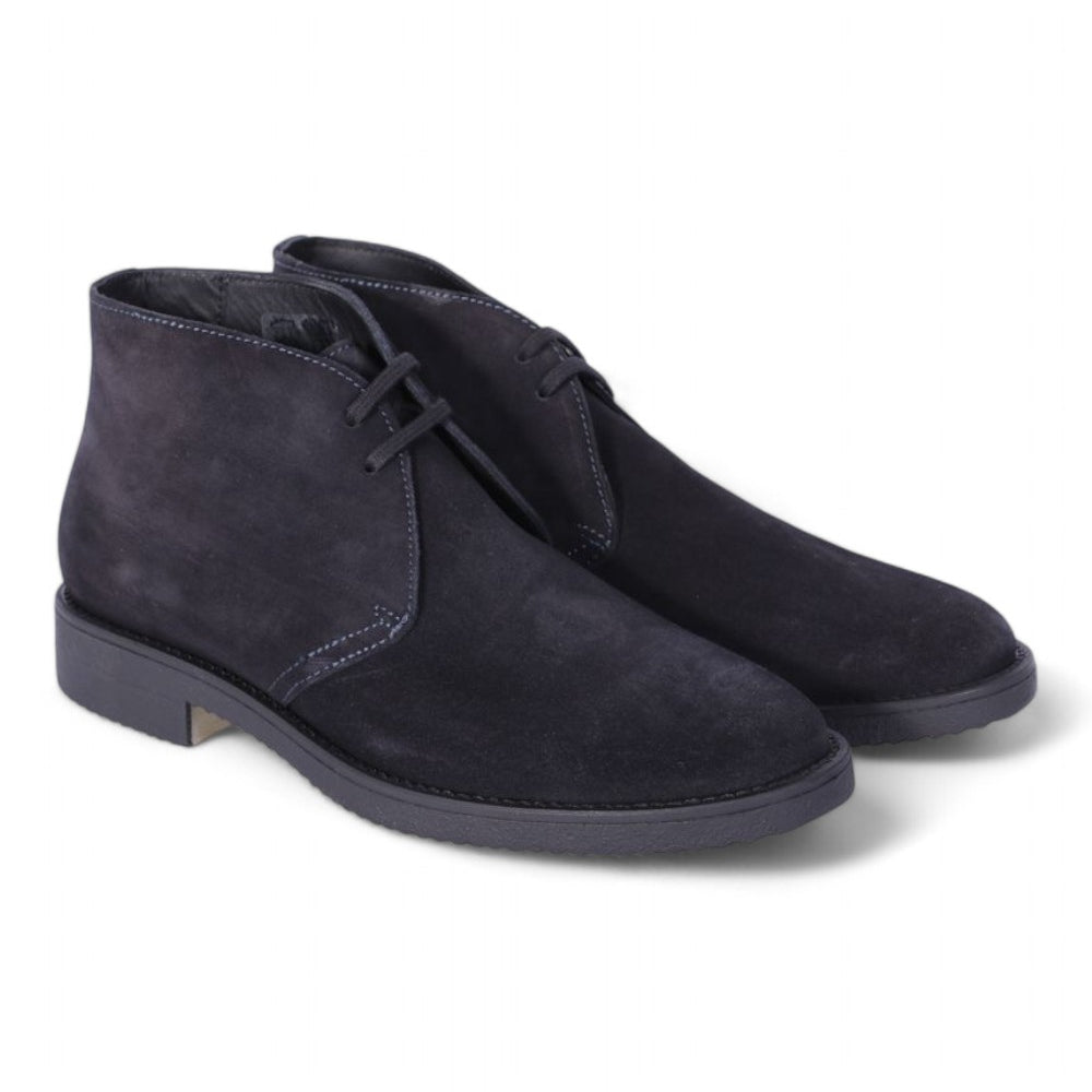 Polacco uomo suede blu Antica Cuoieria 