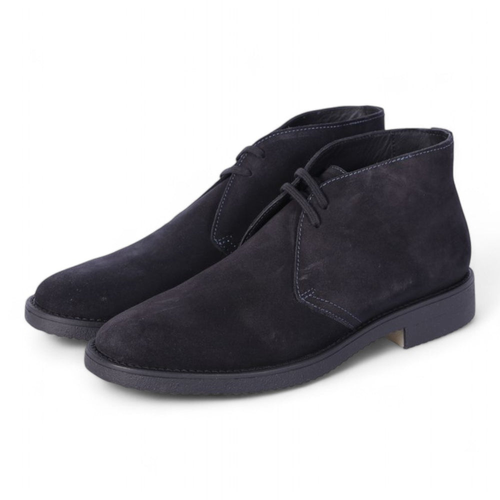 Polacco uomo suede blu Antica Cuoieria 