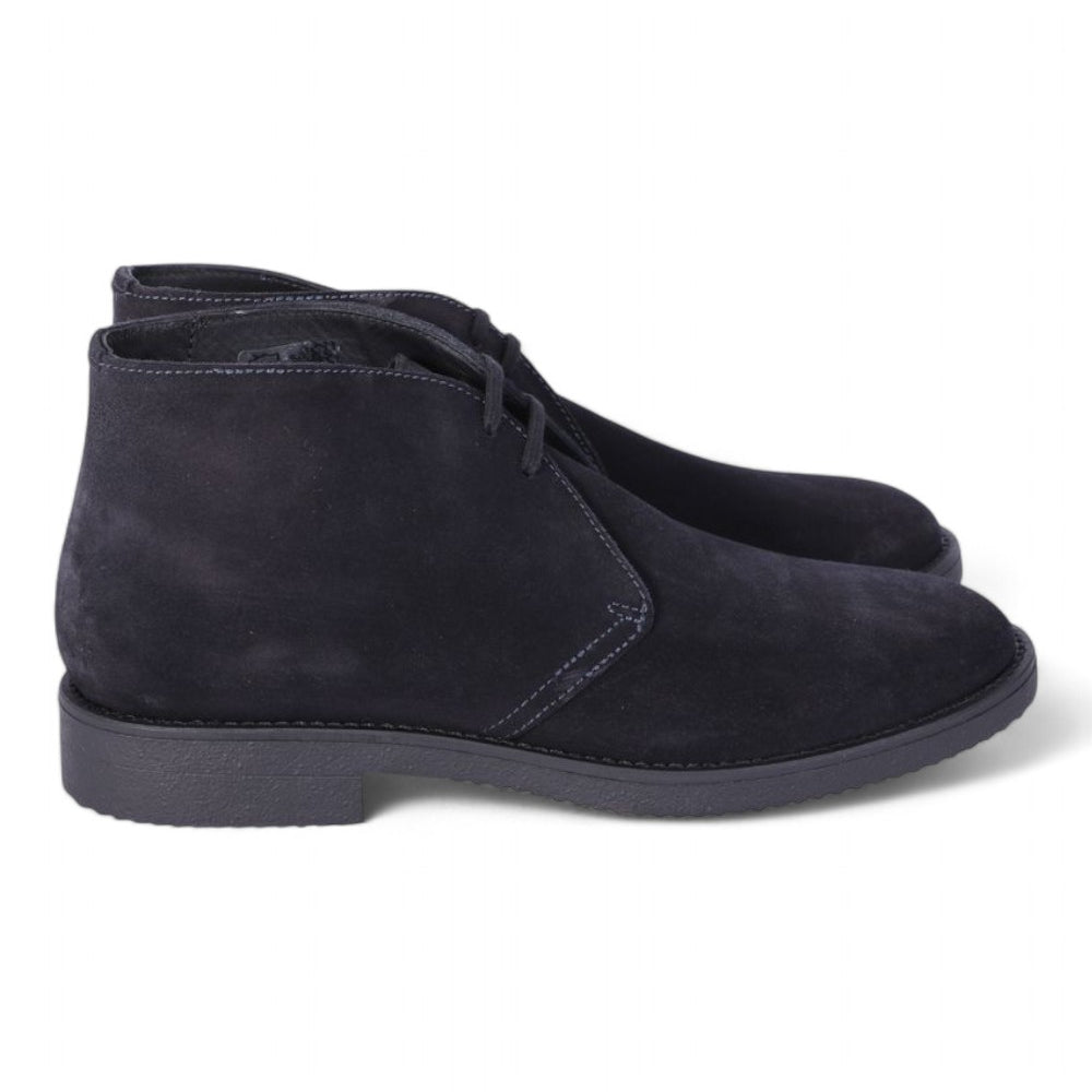 Polacco uomo suede blu Antica Cuoieria 