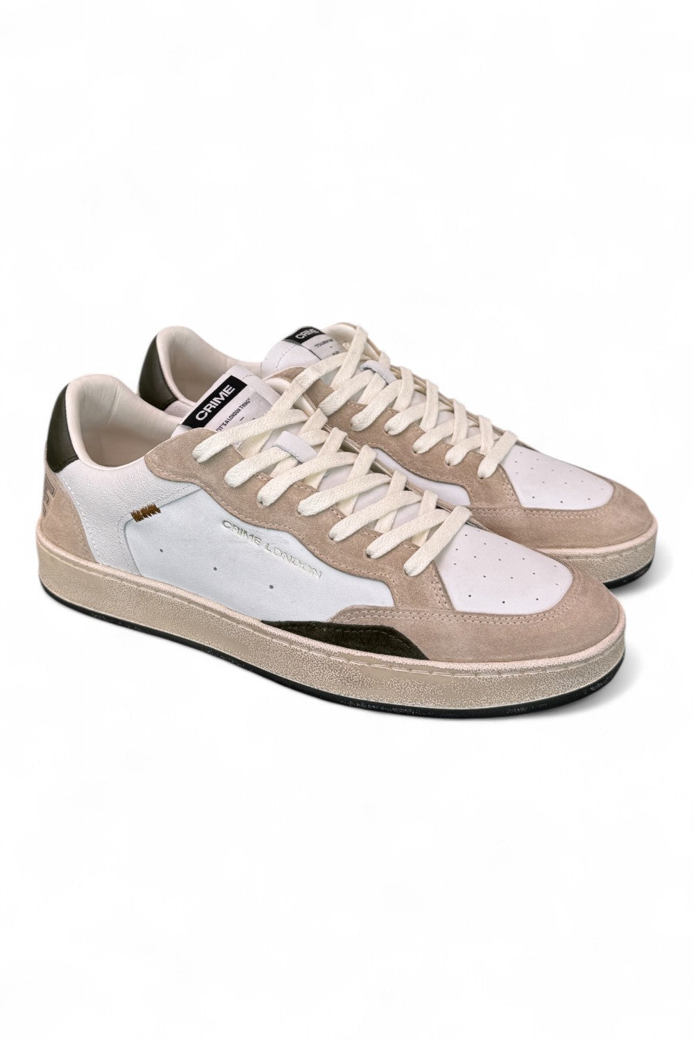Sneaker uomo basket bianca Crime London Chelsea Dune Drift 