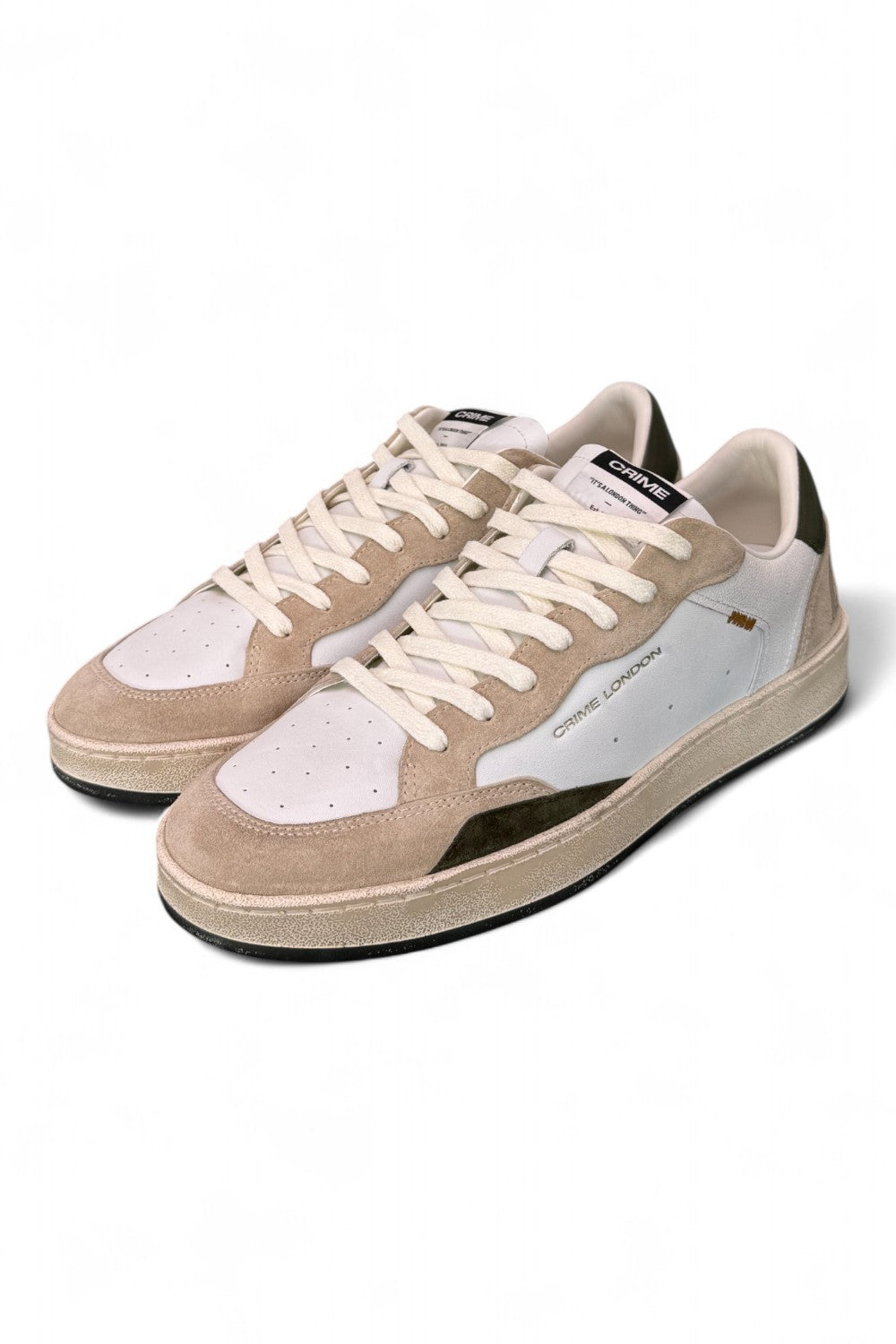 Sneaker uomo basket bianca Crime London Chelsea Dune Drift 