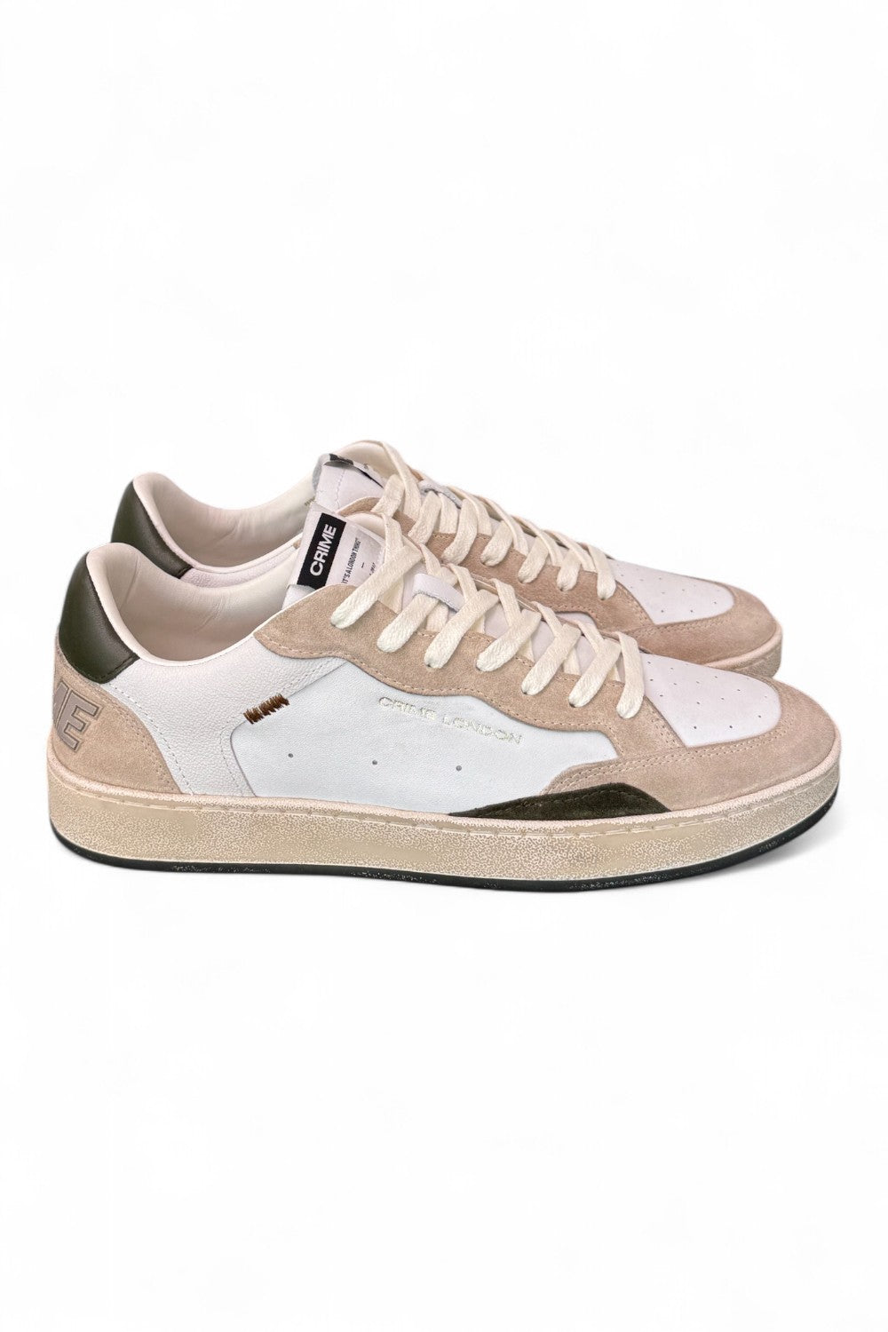 Sneaker uomo basket bianca Crime London Chelsea Dune Drift 